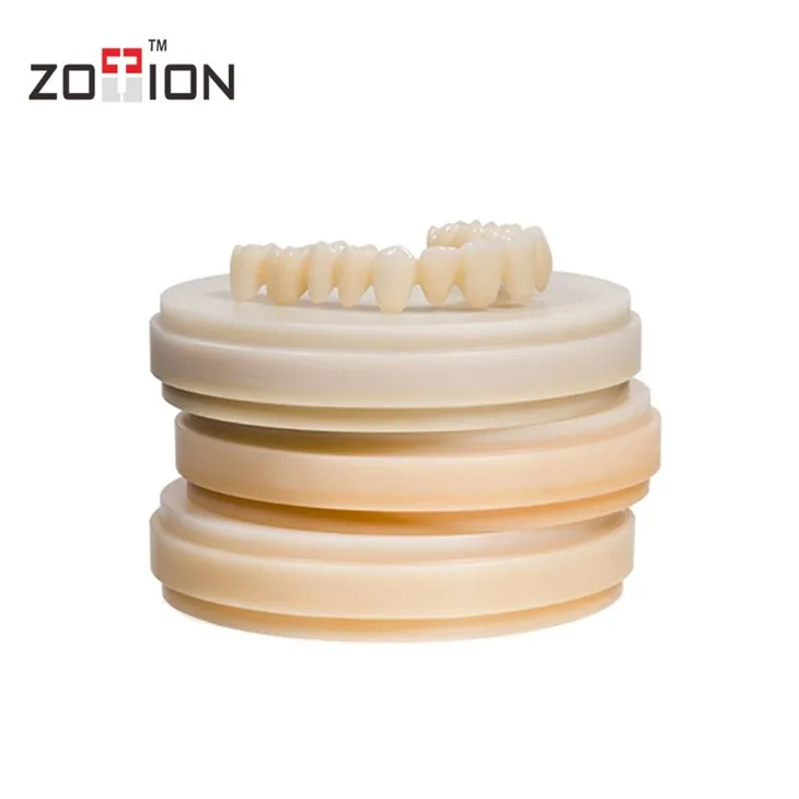 Blank Pmma Resin For Dentures Material Cad Cam Milling For Dental Lab